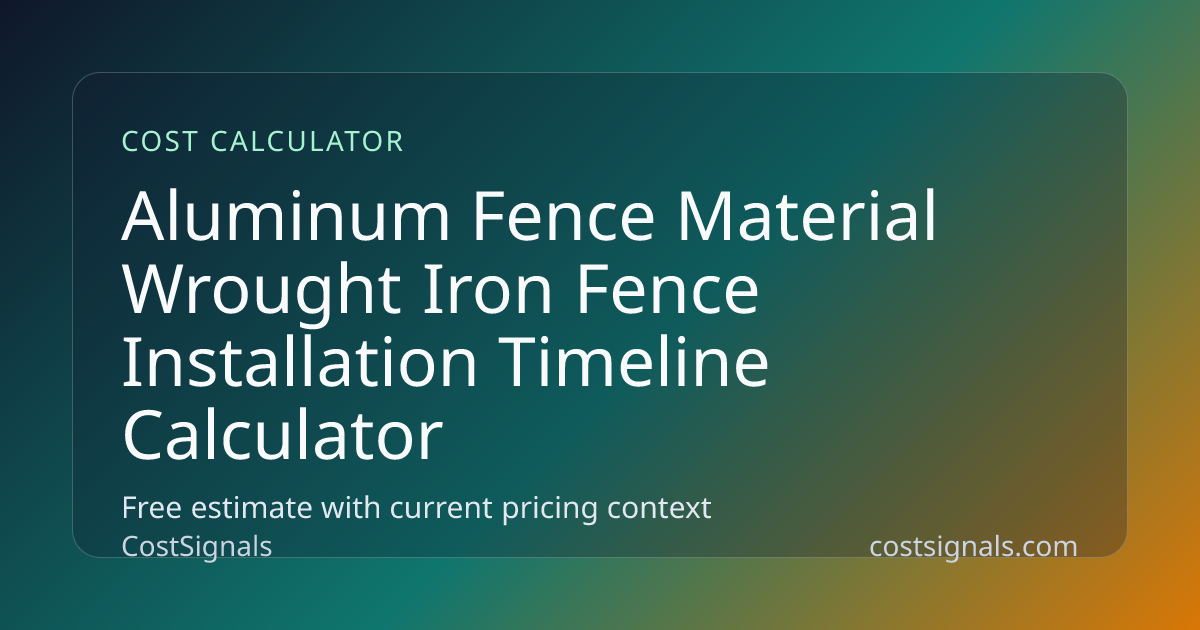 Wrought Iron Fence Installation Timeline Calculator | Project Duration ...
