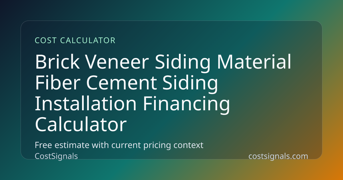Fiber Cement Siding Installation Financing Calculator | Monthly Payment ...