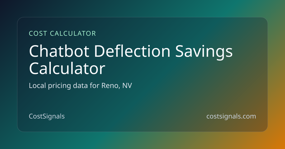 Chatbot Deflection Savings | Free Tool | CostSignals | CostSignals