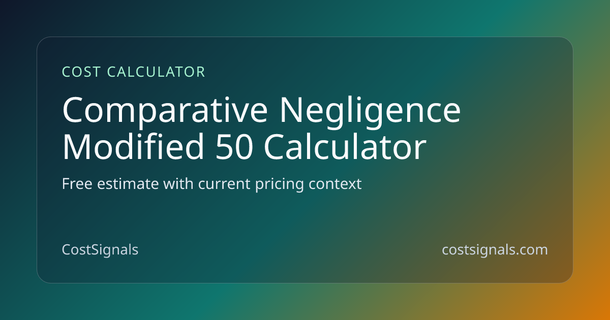 Modified Comparative Negligence (50%) Calculator | Educational Tool ...