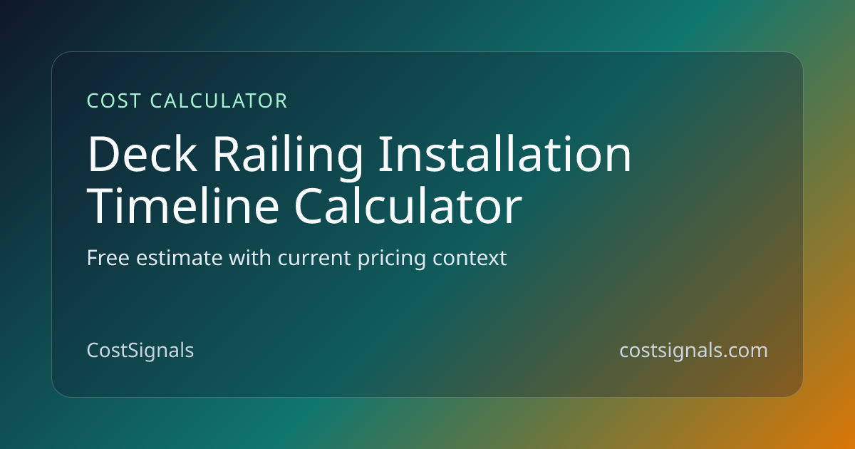 Deck Railing Installation Timeline Calculator | Project Duration ...