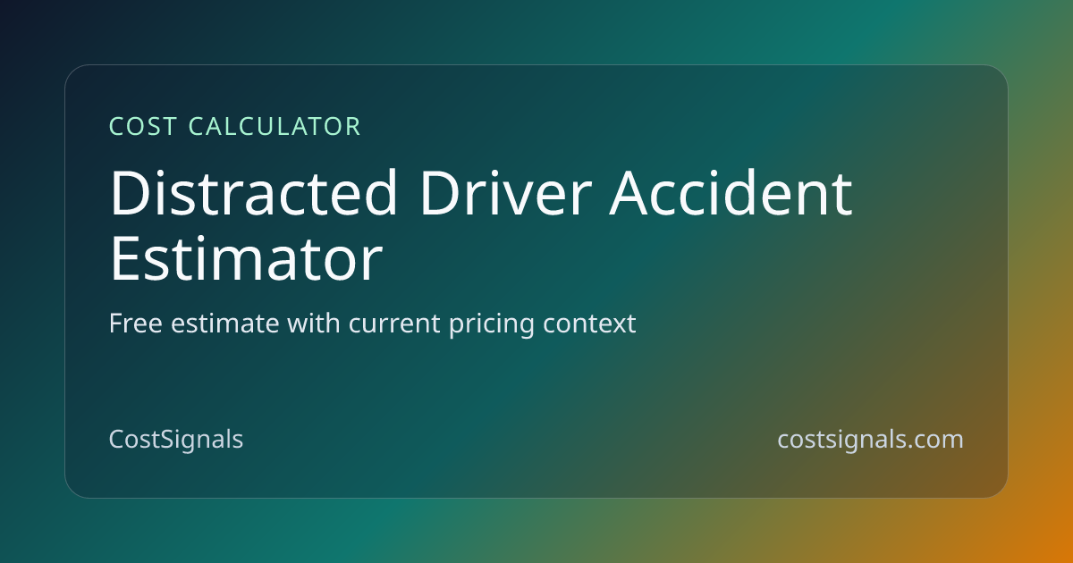 Distracted Driver Accident Settlement Estimator | Educational ...