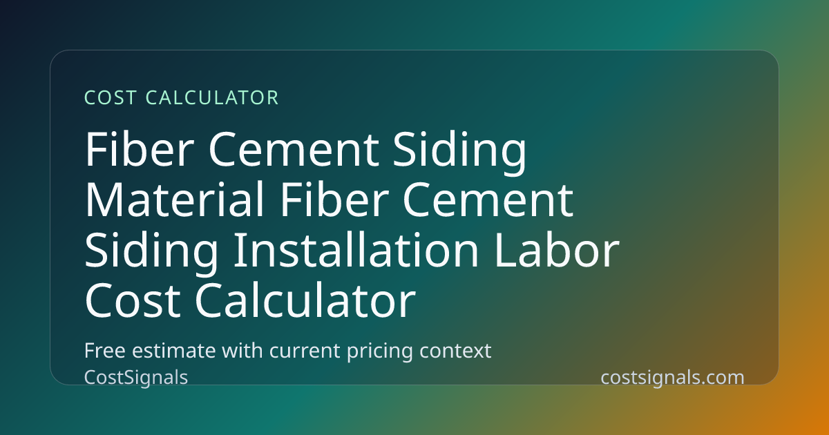 Fiber Cement Siding Installation Labor Cost Calculator | CostSignals
