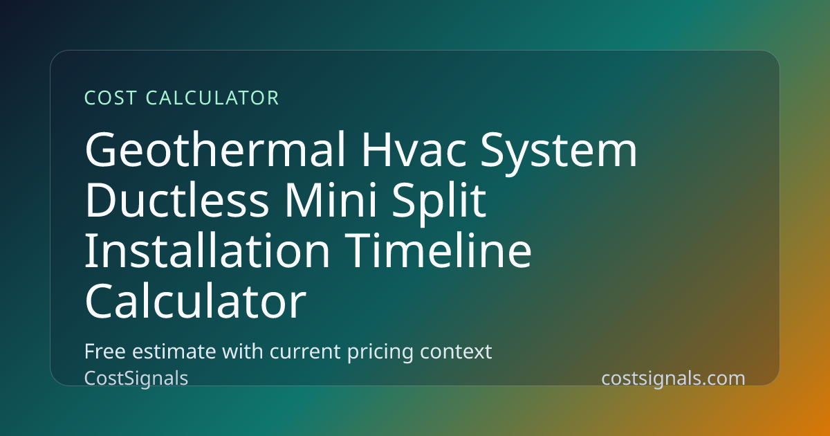 Ductless Mini-Split Installation Timeline Calculator | Project Duration ...