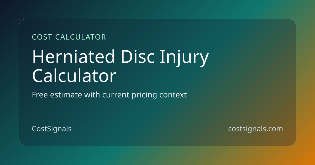 Herniated Disc Injury Settlement Calculator | Educational Tool ...