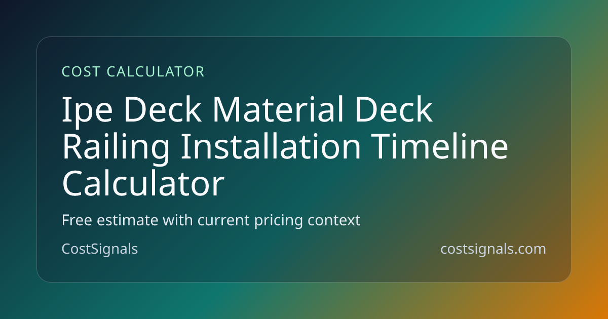 Deck Railing Installation Timeline Calculator | Project Duration ...