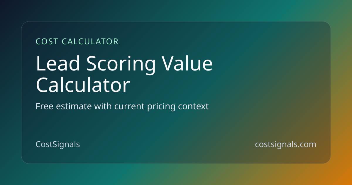Lead Scoring Value Calculator | Free Tool | CostSignals