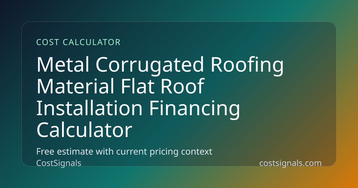 Flat Roof Installation Financing Calculator | Monthly Payment Estimator ...