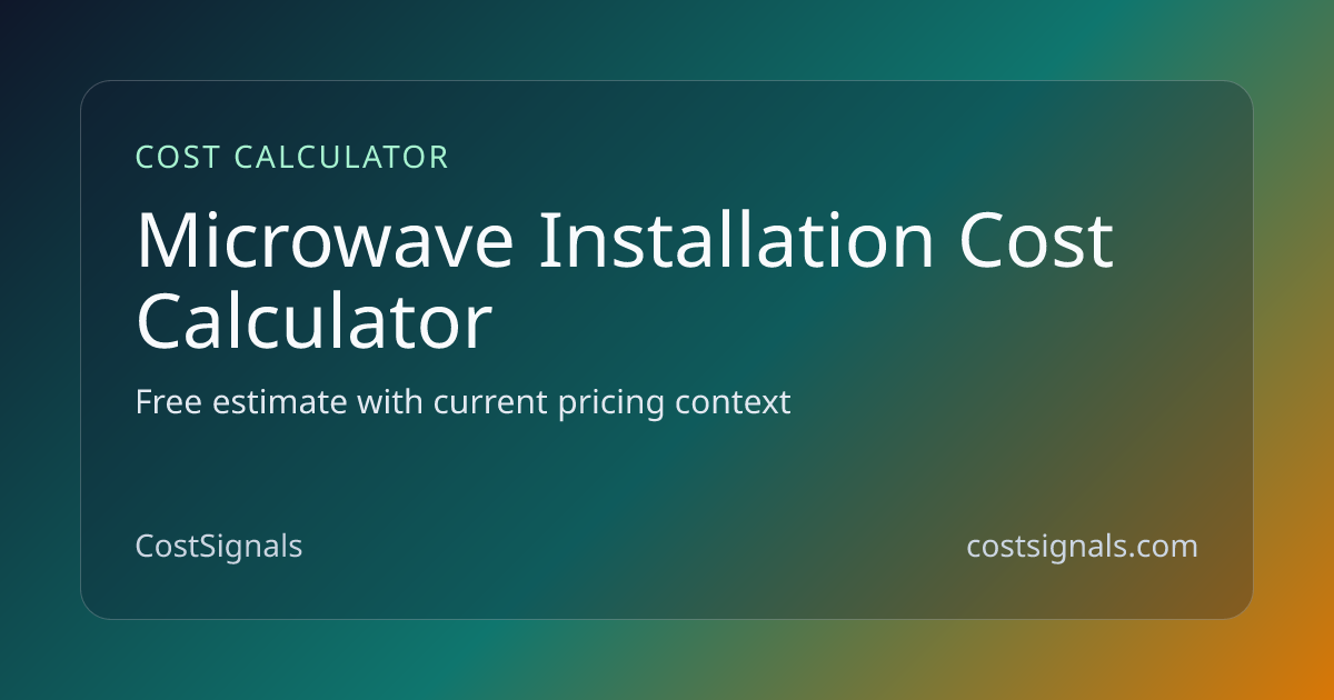 Over-the-Range Microwave Installation Cost Calculator | Free Estimate ...