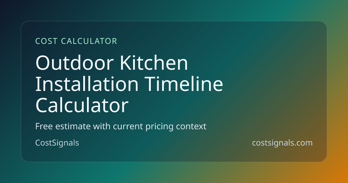 Outdoor Kitchen Installation Timeline Calculator | Project Duration ...