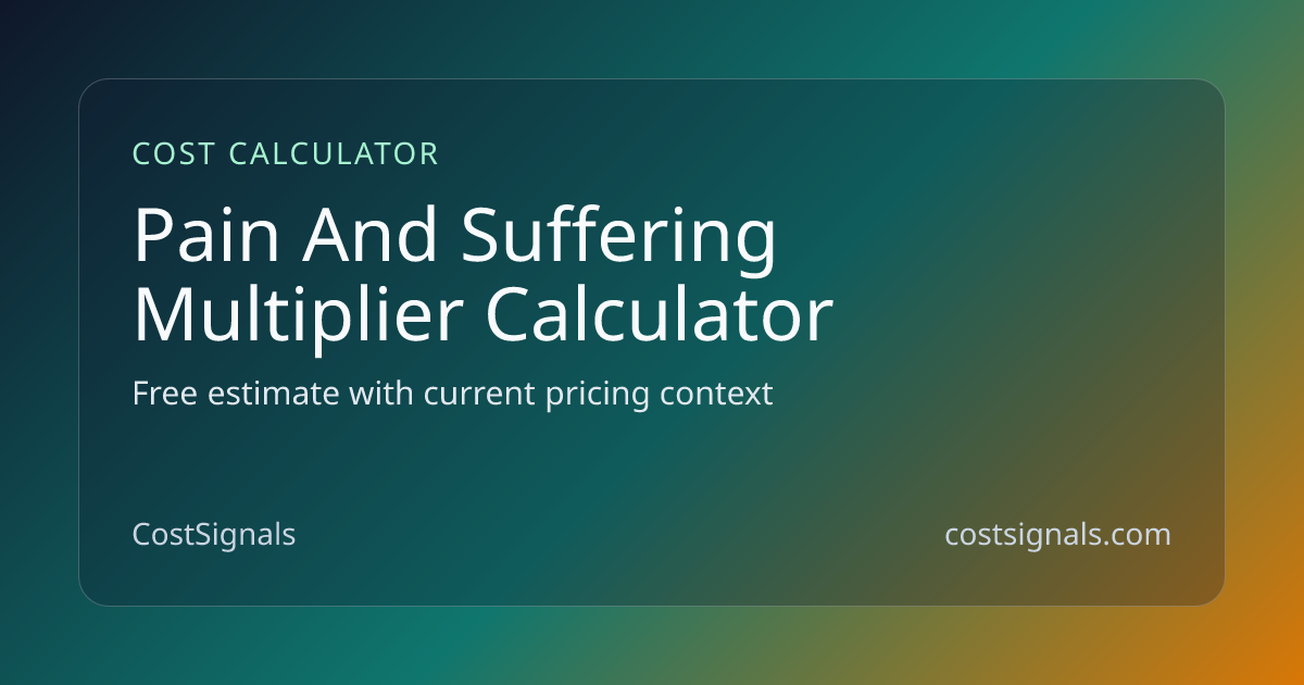 Pain And Suffering Calculator Car Accidentnull