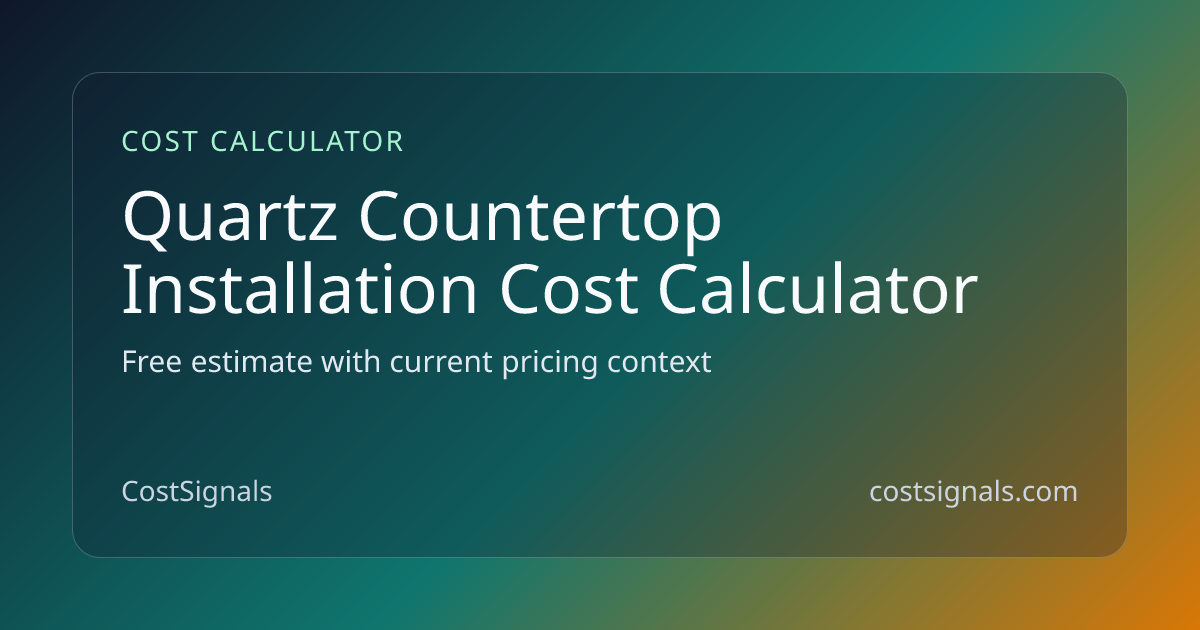 Quartz Countertop Installation Cost Calculator | Free Estimate ...