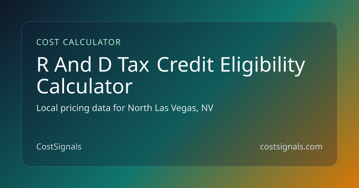 R&D Tax Credit Eligibility Screener | Free Tool | CostSignals | CostSignals