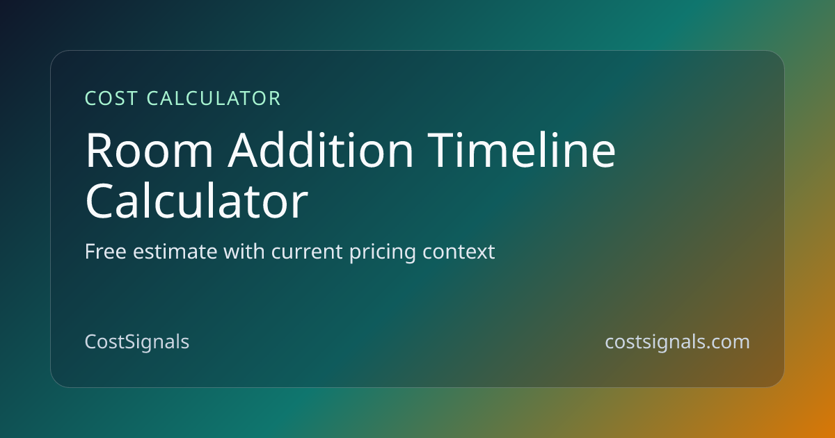 Room Addition Timeline Calculator | Project Duration | CostSignals