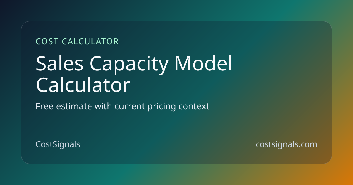 Sales Capacity Model | Free Tool | CostSignals | CostSignals
