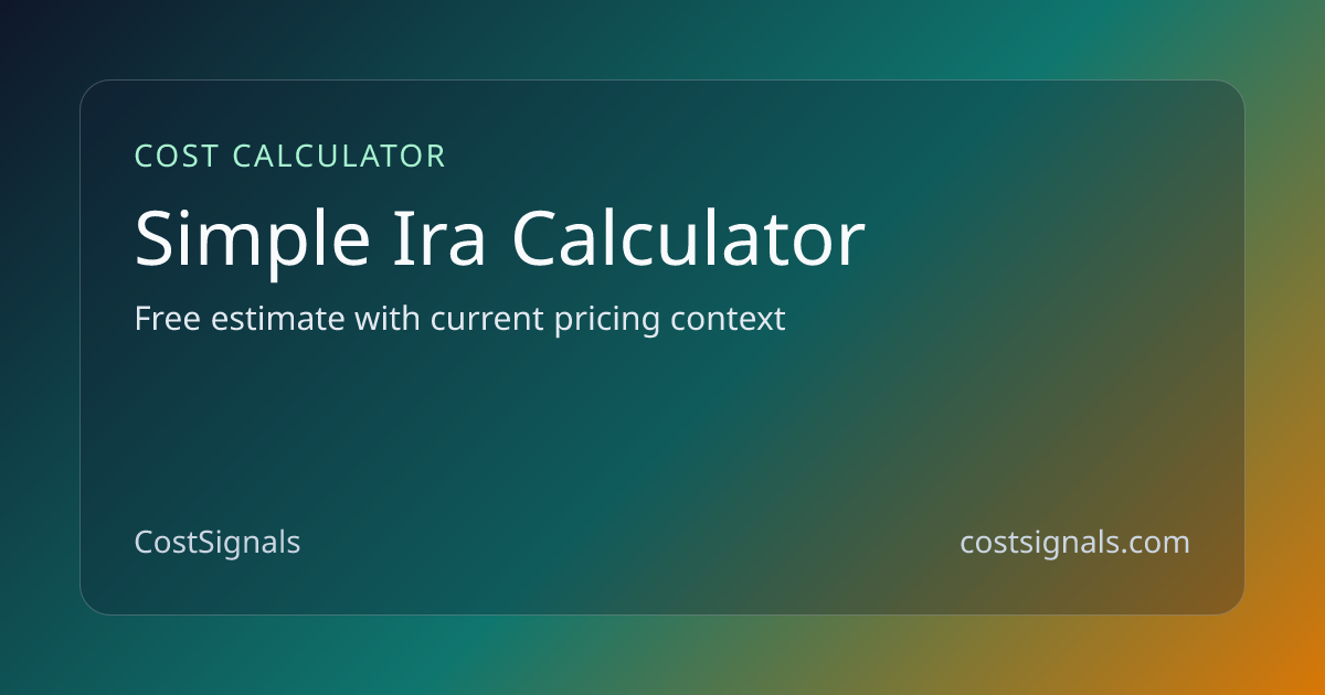 SIMPLE IRA Calculator | Free Calculator | CostSignals