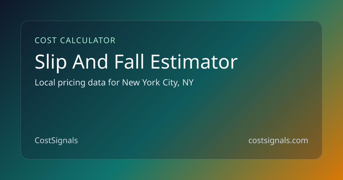 Slip and Fall Settlement Estimator | Educational Calculator | NY ...