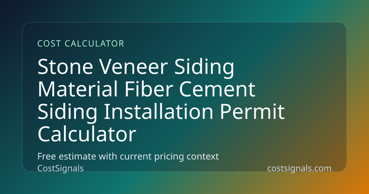 Fiber Cement Siding Installation Permit Cost Calculator | CostSignals