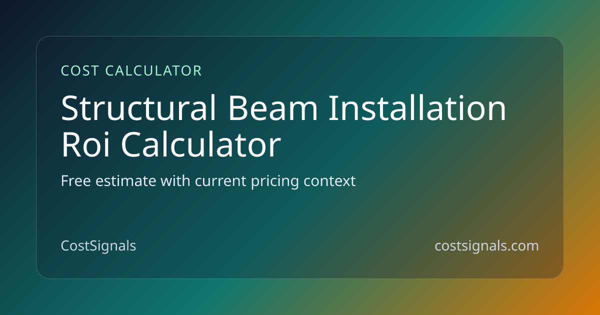 Structural Beam Installation ROI Calculator | Payback Period | CostSignals
