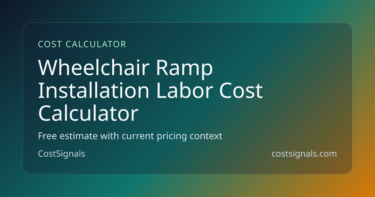 Wheelchair Ramp Installation Labor Cost Calculator | CostSignals