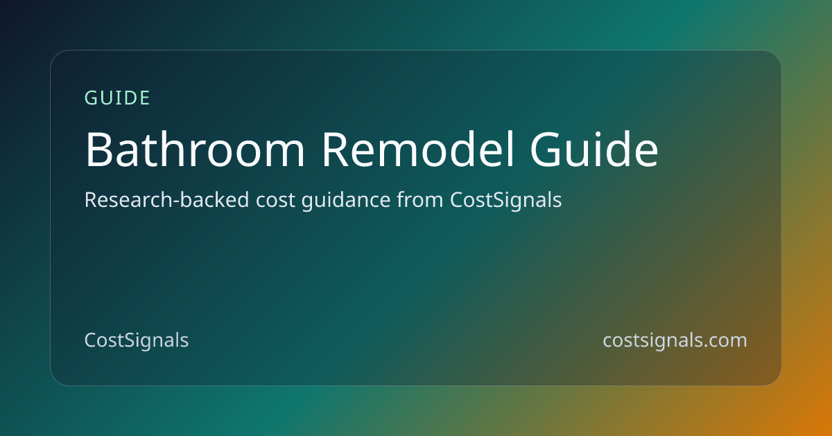 Bathroom Remodel Cost Guide 2026: Budgets, ROI & Ideas | CostSignals