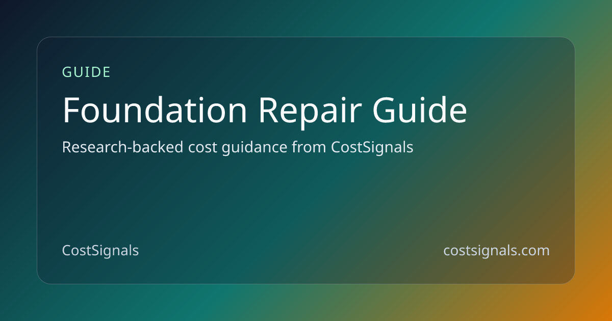 Foundation Repair Guide 2026: Signs, Costs & Solutions | CostSignals