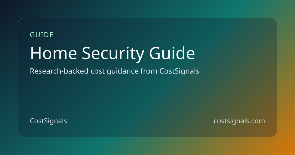 Home Security Systems Guide 2026 | CostSignals